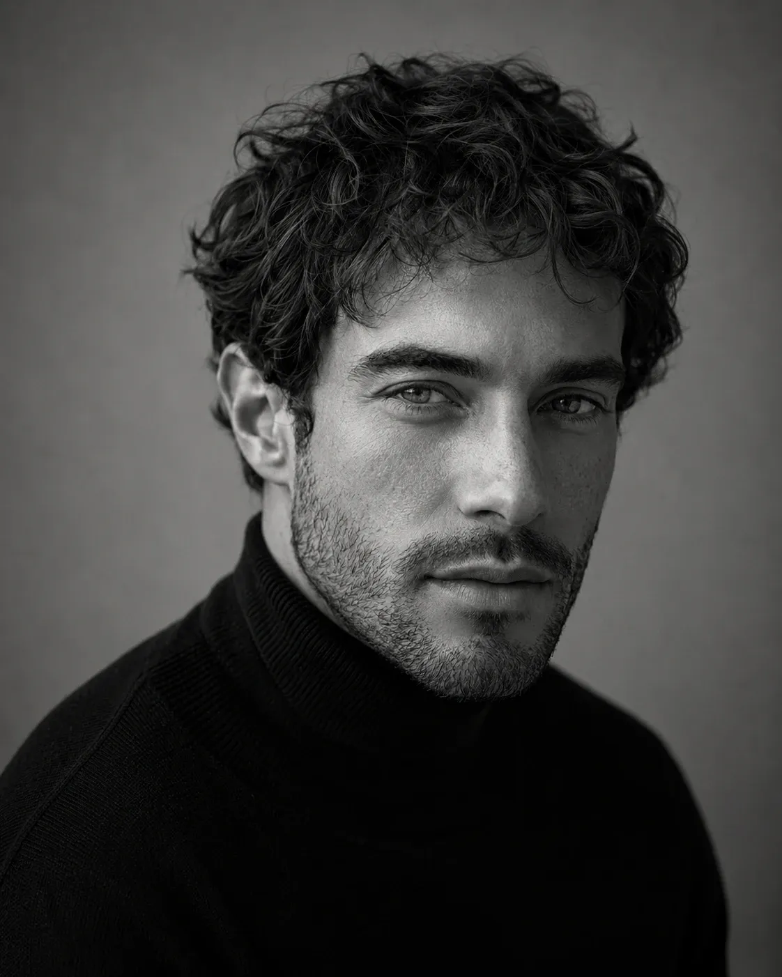 Marco Vidal — independent brand & web designer, black-and-white studio portrait