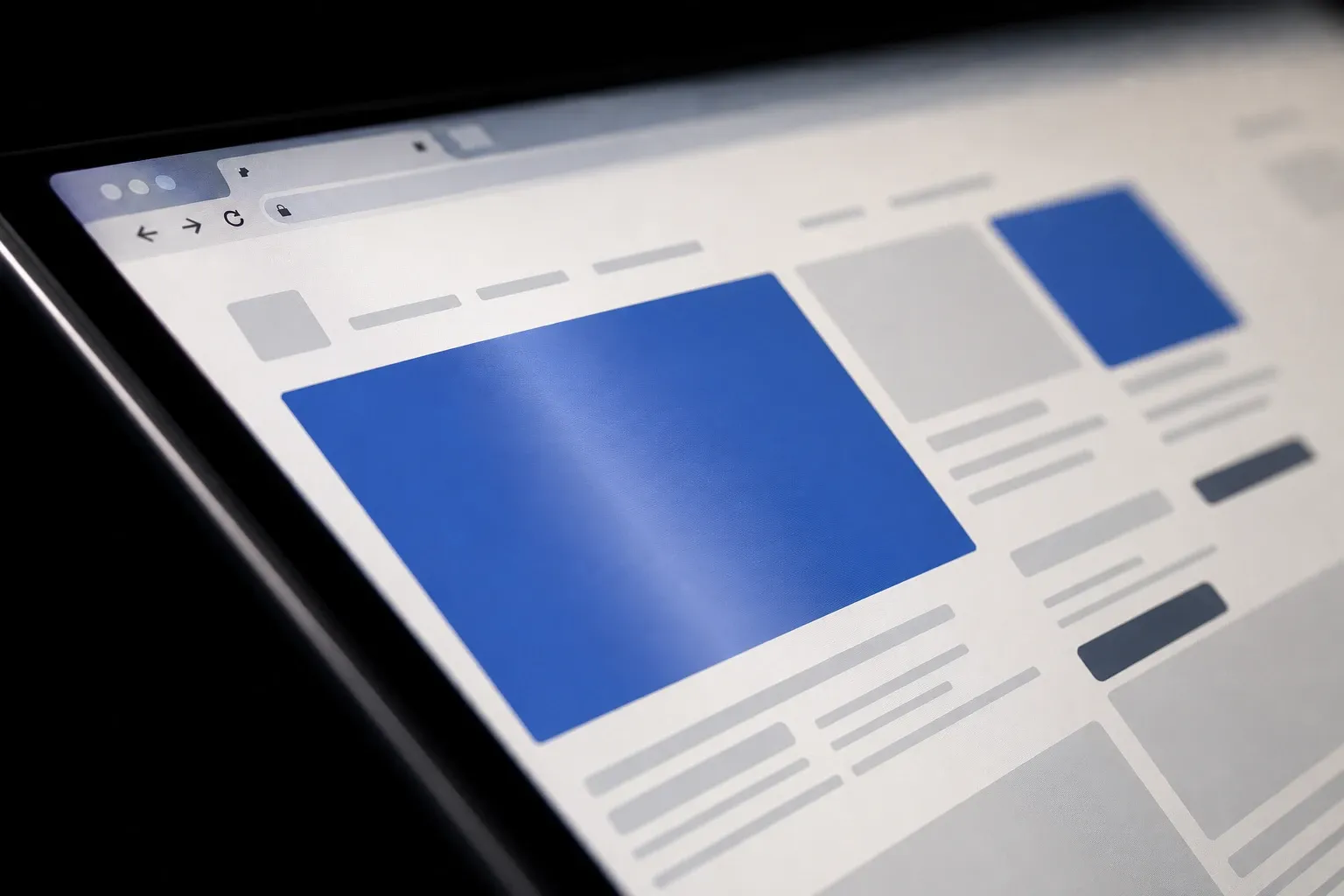 Typographic scale specimen board — display, headings and body styles on dark
